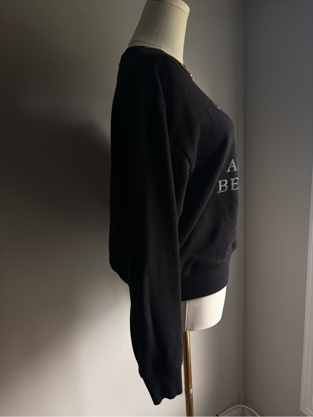 Black Crewneck Sweater - "Sundays Are The Best Days" - Picture 3 of 5